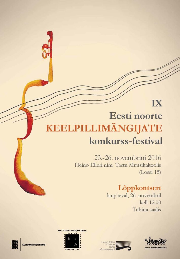 IX Eesti noorte keelpillimängijate konkurss-festival 23. – 26. novembril ​Tartus