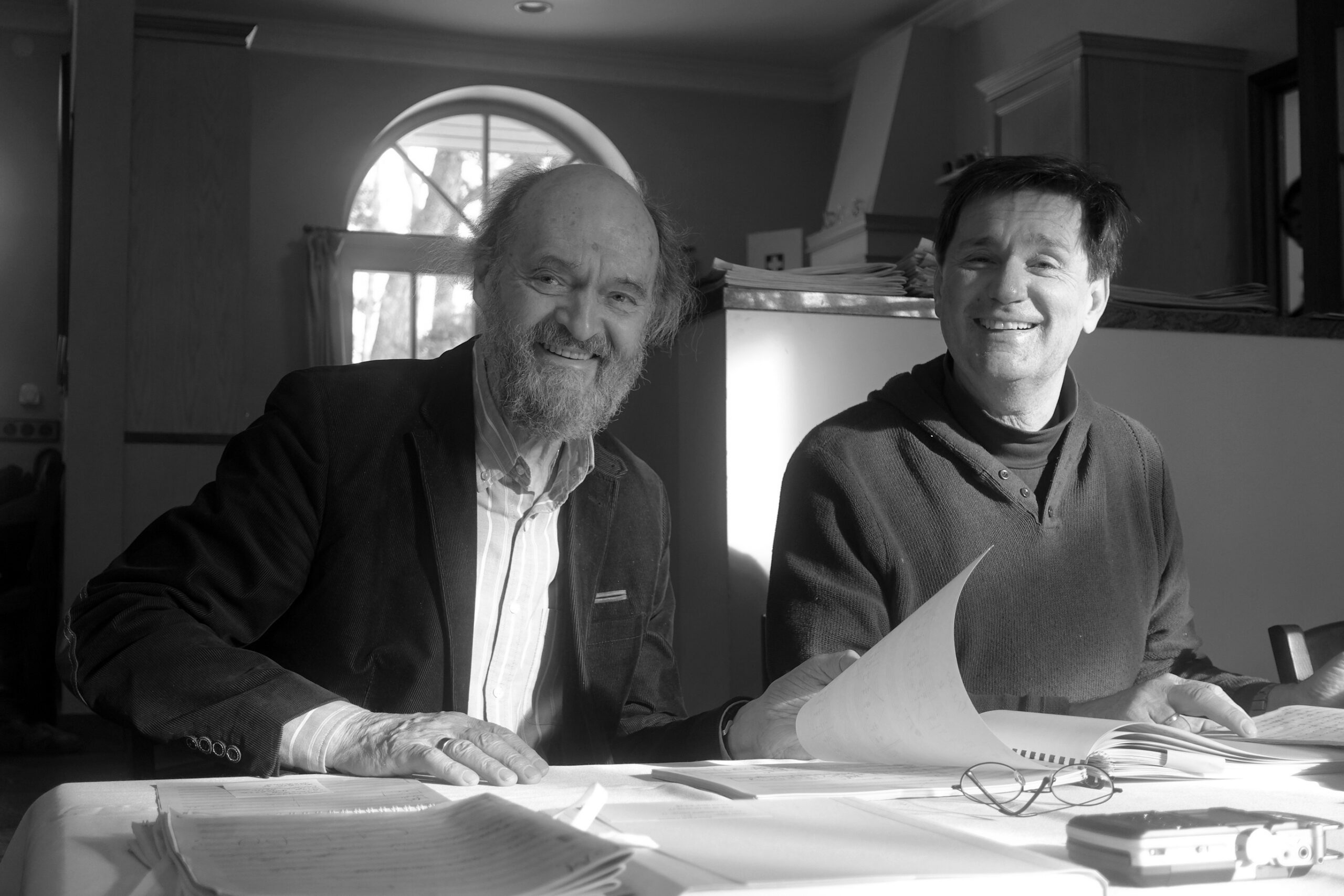 Arvo Pärt ja Leopold Brauneiss 2017. aastal. FOTO NELE MEIKAR / ARVO PÄRDI KESKUS