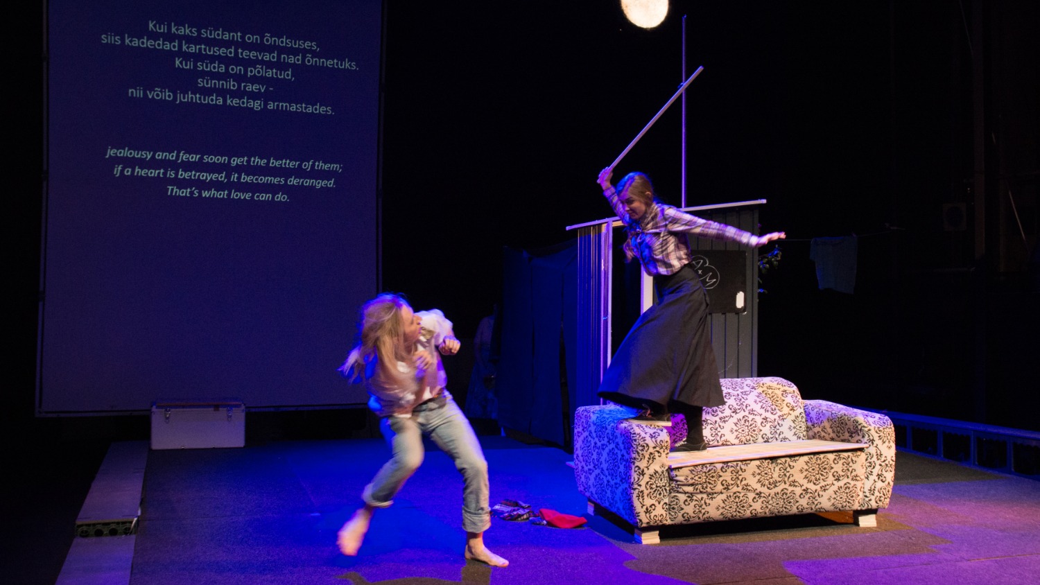 Stseen Händeli “Orlandost”: Orlando (Kristjan-Jaanek Mölder) ja Dorinda (Anneliis Volmer). FOTO HARRI ROSPU