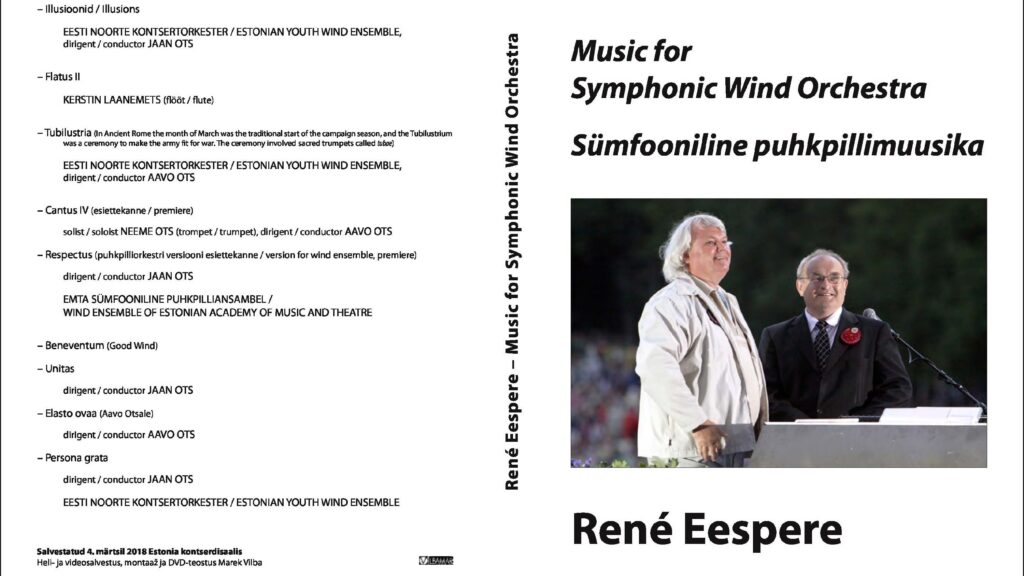 Ren&eacute; Eespere s&uuml;mfoonilise puhkpillimuusika DVD