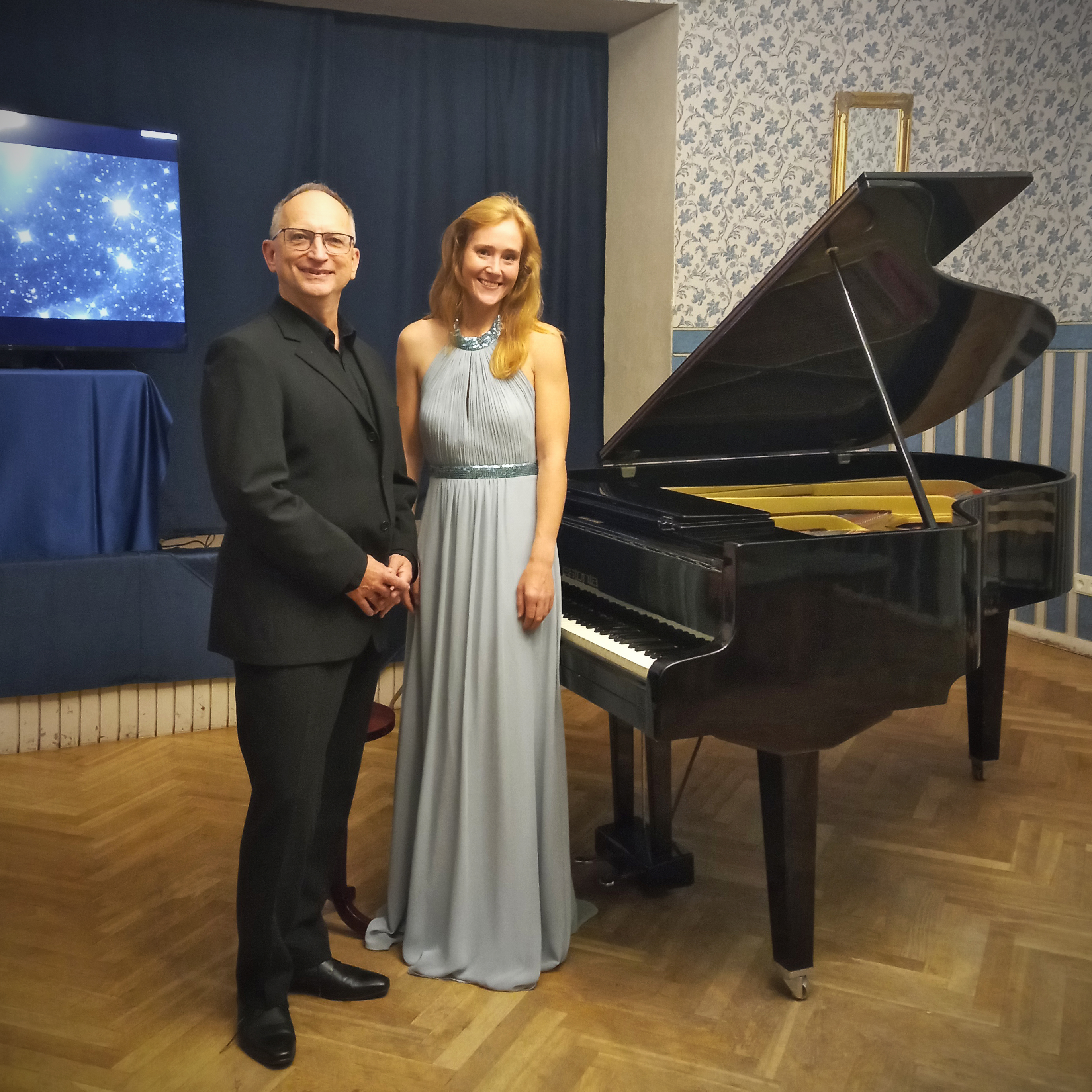 Lauri Väinmaa ja Tiiu Sisask, “Tähistaeva klaver” – sarja avakontsert. FOTO PIRET VÄINMAA