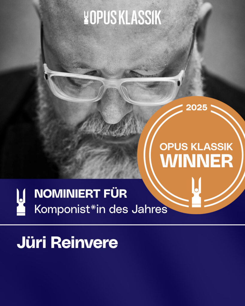 J&uuml;ri Reinvere p&auml;lvis OPUS KLASSIK Aasta Helilooja preemia